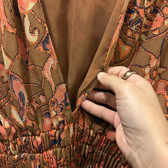 A.L.C. Brown and Pink Floral Blouse - Picture 4 of 4